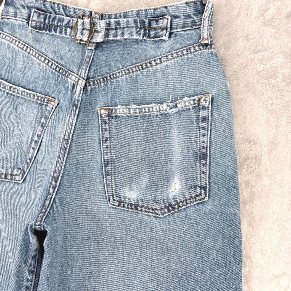 BDG Jeans Women 25 Fit 25x30.5 Logan Barrel Leg Cinch Back High Rise Distressed - Picture 16 of 16